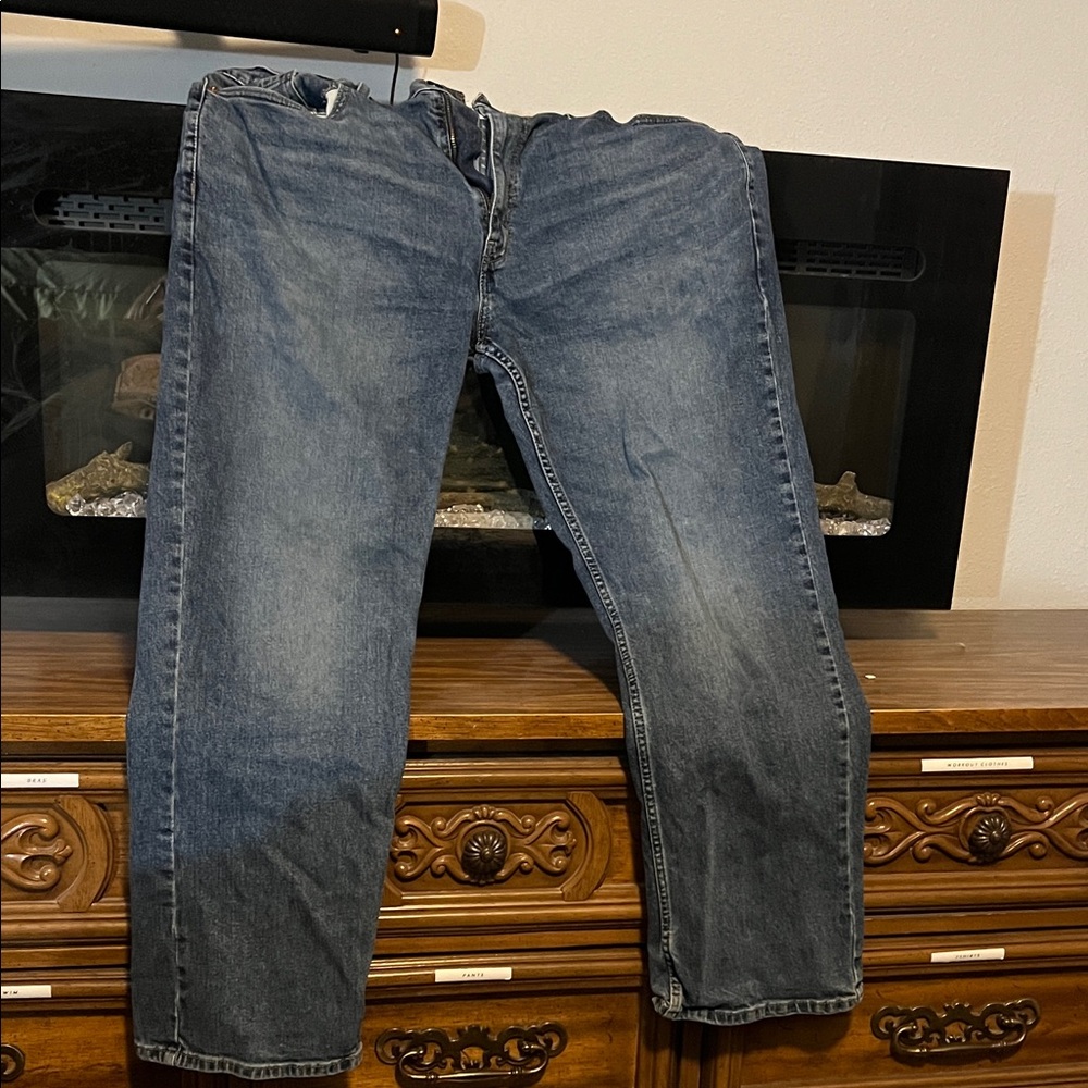 Signature by Levi Strauss Relaxed Fit Dark Blue Jeans